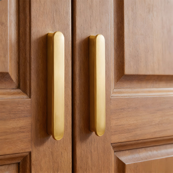 Modern Gold Brass T-Shaped Cabinet Handles