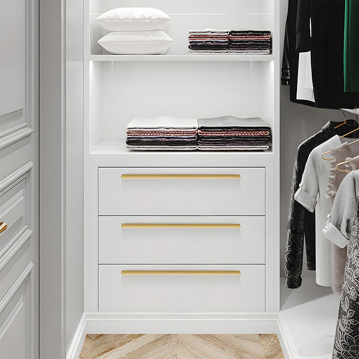 Modern I-Shaped Brass Kitchen Cabinet Handles