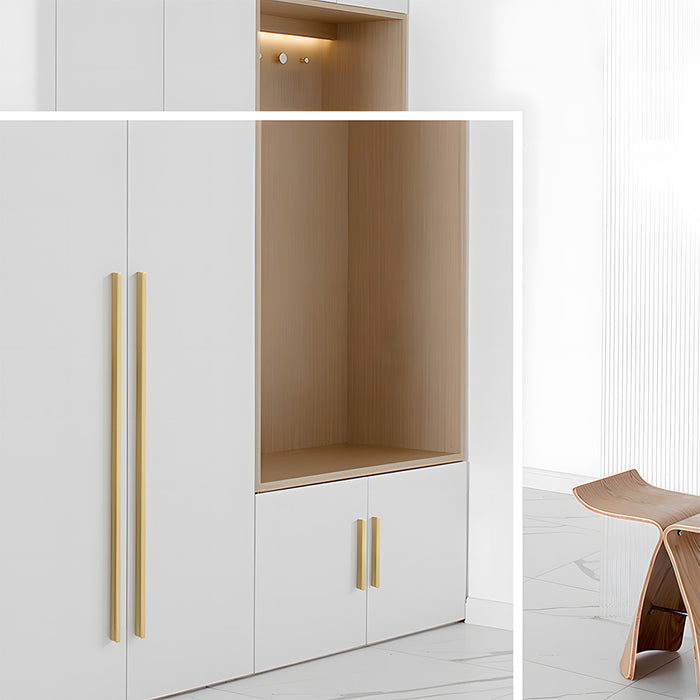 Modern I-Shaped Brass Kitchen Cabinet Handles