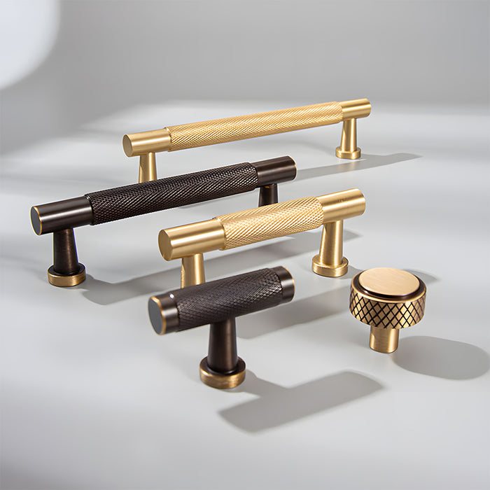 Modern Knurled Cabinet Pulls & Knobs