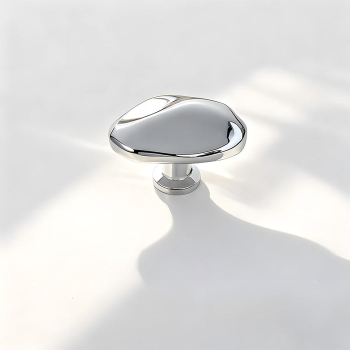 Modern Luxe Bright Silver Bronze Cabinet Closet Knob