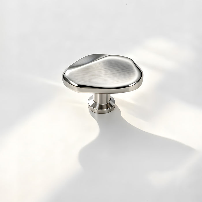 Modern Luxe Bright Silver Bronze Cabinet Closet Knob