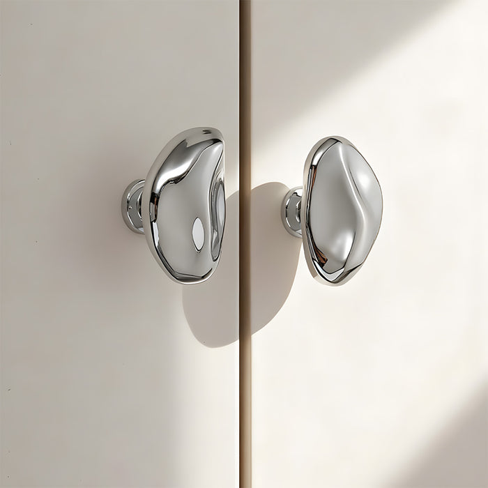 Modern Luxe Bright Silver Bronze Cabinet Closet Knob