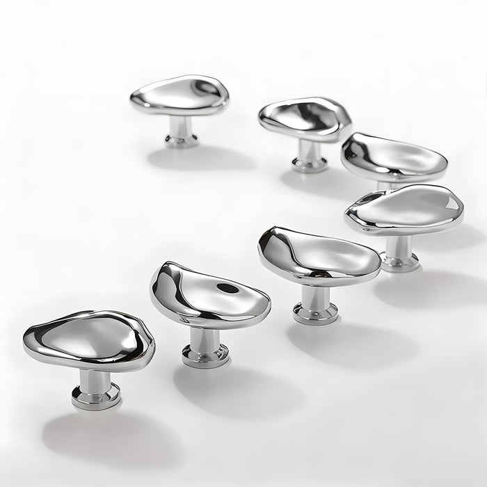 Modern Luxe Bright Silver Bronze Cabinet Closet Knob