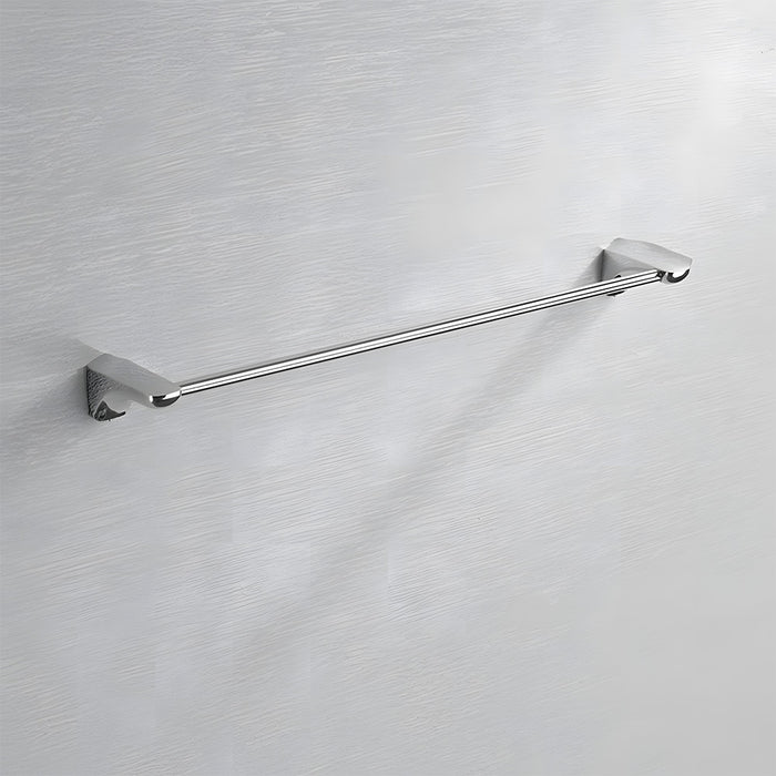 Modern Polished Chrome Sleek Wall Mounted Towel Rack