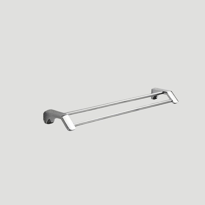 Modern Polished Chrome Sleek Wall Mounted Towel Rack
