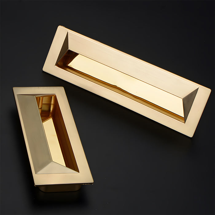 Modern Rectangular Recessed Drawer Pull Embedded Cabinet Handles