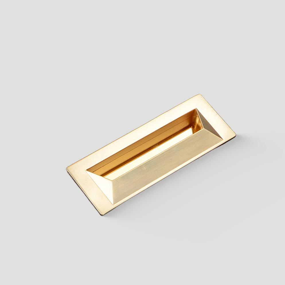 Rectangular Drawer Handles Recessed Drawer Pulls Flush Mount Finger Edge Handles | Goldenwarm