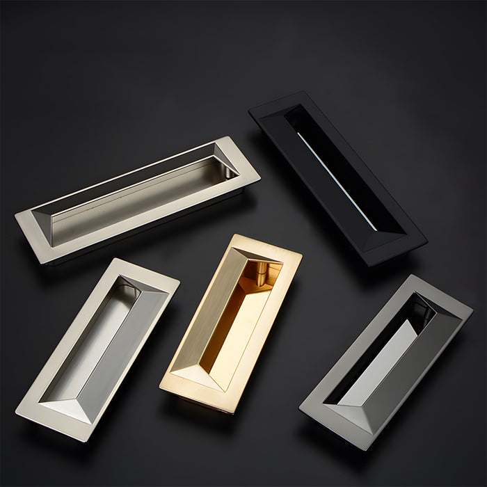 Modern Rectangular Recessed Drawer Pull Embedded Cabinet Handles