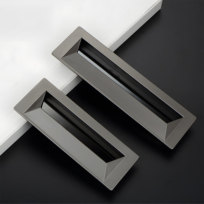 Modern Rectangular Recessed Drawer Pull Embedded Cabinet Handles