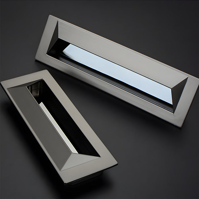 Modern Rectangular Recessed Drawer Pull Embedded Cabinet Handles