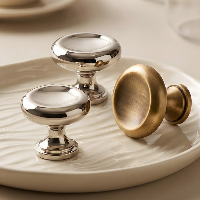 Modern Round & Square Concave Dresser Drawer Knobs