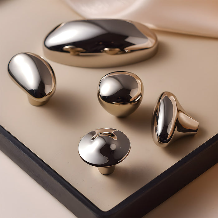 Modern Sculptural Liquid Drawer Handles for Kitchen Cabinets