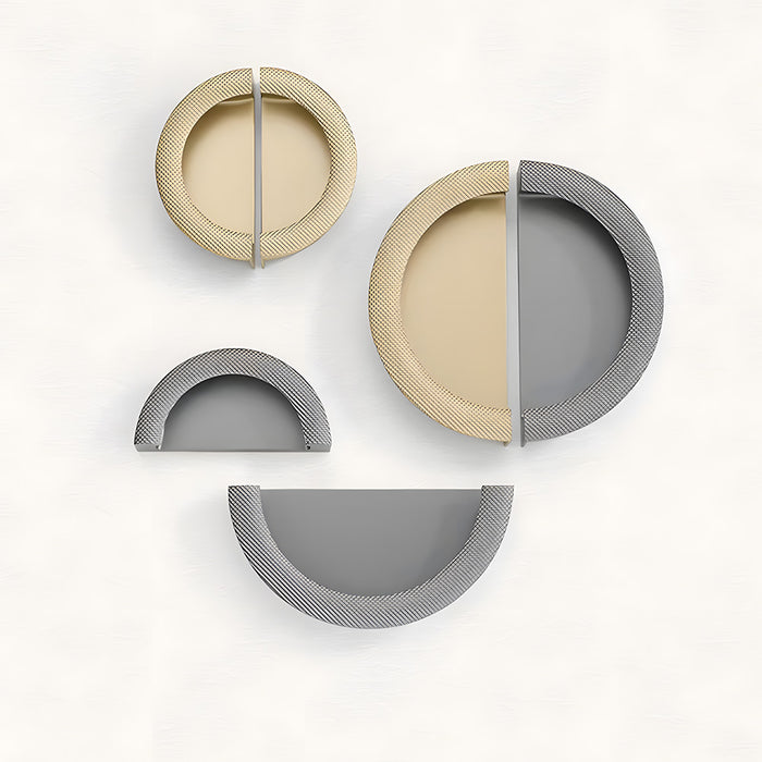 Modern Semi-circle Embedded Cupboard Pulls Drawer Handles