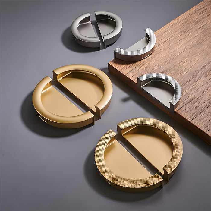 Modern Semi-circle Embedded Cupboard Pulls Drawer Handles