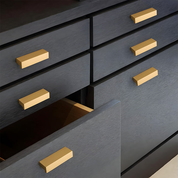 Modern Solid Brass L Type Cupboard Handles