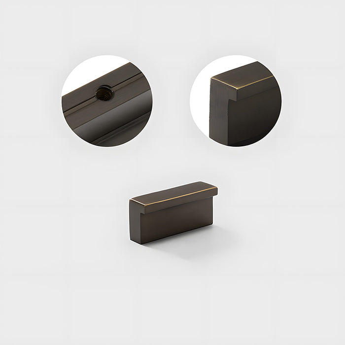 Modern Solid Brass L Type Cupboard Handles