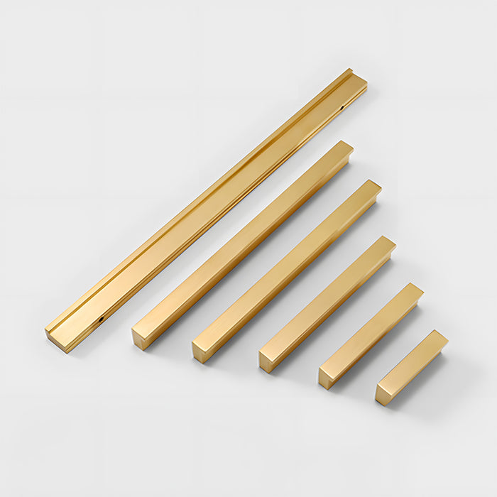Modern Solid Brass L Type Cupboard Handles