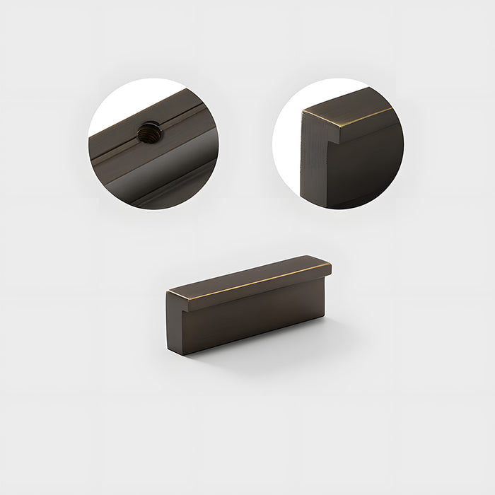 Modern Solid Brass L Type Cupboard Handles