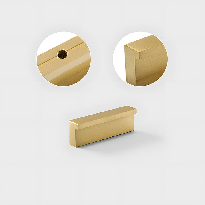 Modern Solid Brass L Type Cupboard Handles