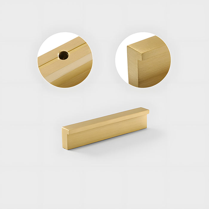 Modern Solid Brass L Type Cupboard Handles