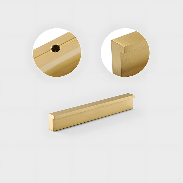 Modern Solid Brass L Type Cupboard Handles