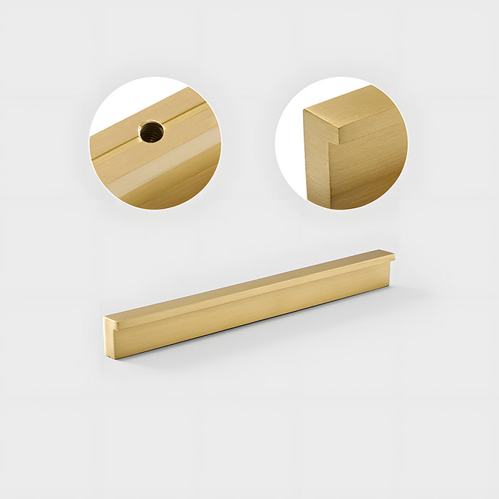 Modern Solid Brass L Type Cupboard Handles