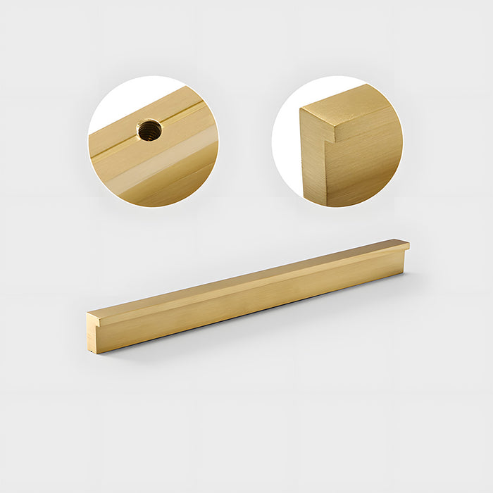 Modern Solid Brass L Type Cupboard Handles