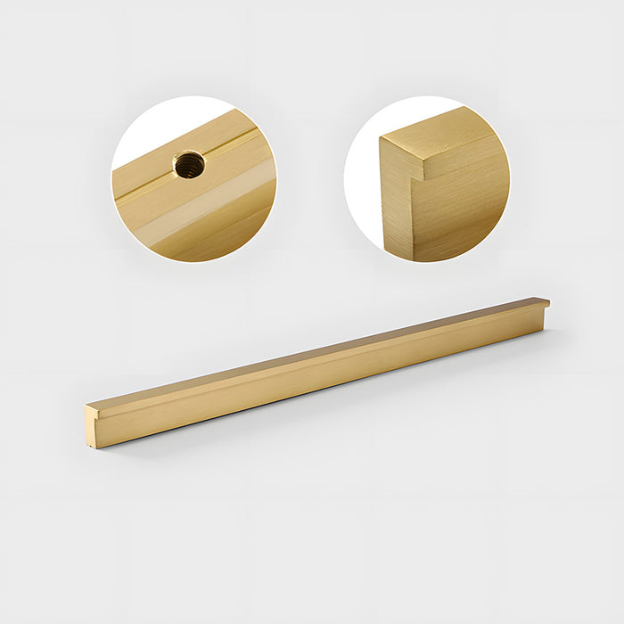 Modern Solid Brass L Type Cupboard Handles