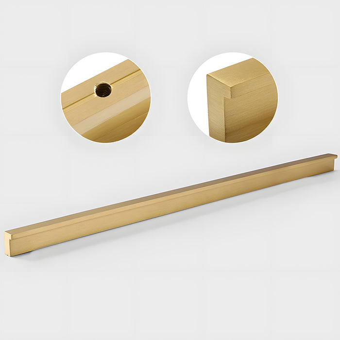 Modern Solid Brass L Type Cupboard Handles