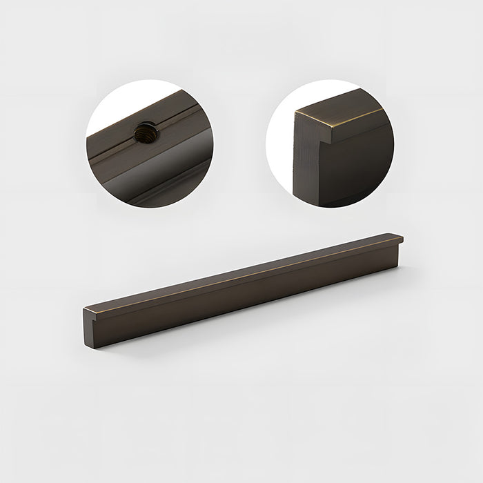 Modern Solid Brass L Type Cupboard Handles