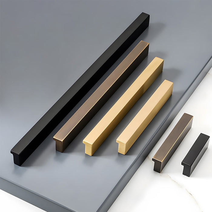 Modern Solid Brass L Type Cupboard Handles