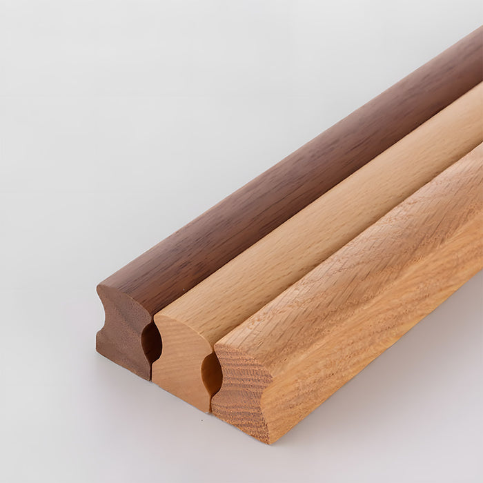 Modern Solid Natural Wood Drawer Pulls