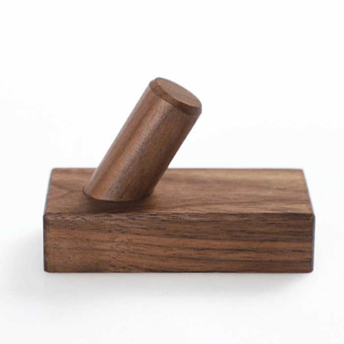 Modern Square Natural Wood Wall Mounted Hooks