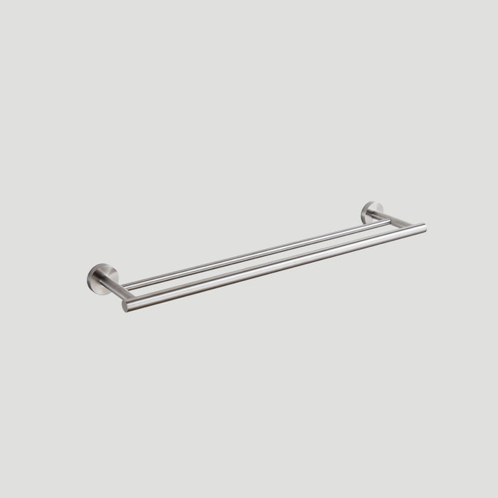 Modern Stainless Steel Wall Mounted Double Towel Bar