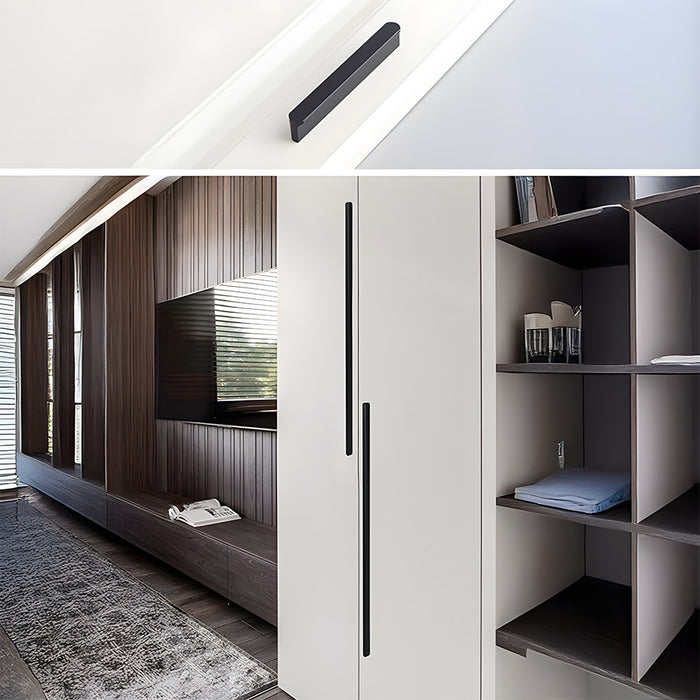 Modern T-shaped Rounded Corner Long Cabinet Handles