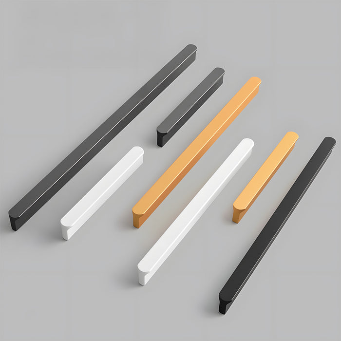 Modern T-shaped Rounded Corner Long Cabinet Handles