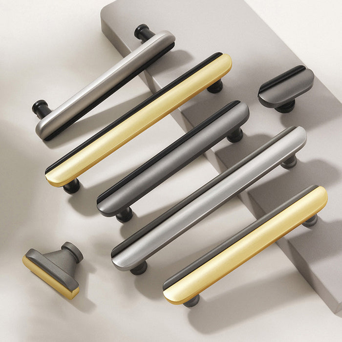 Modern Two-Tone Arc Drawer Handles for Kitchen