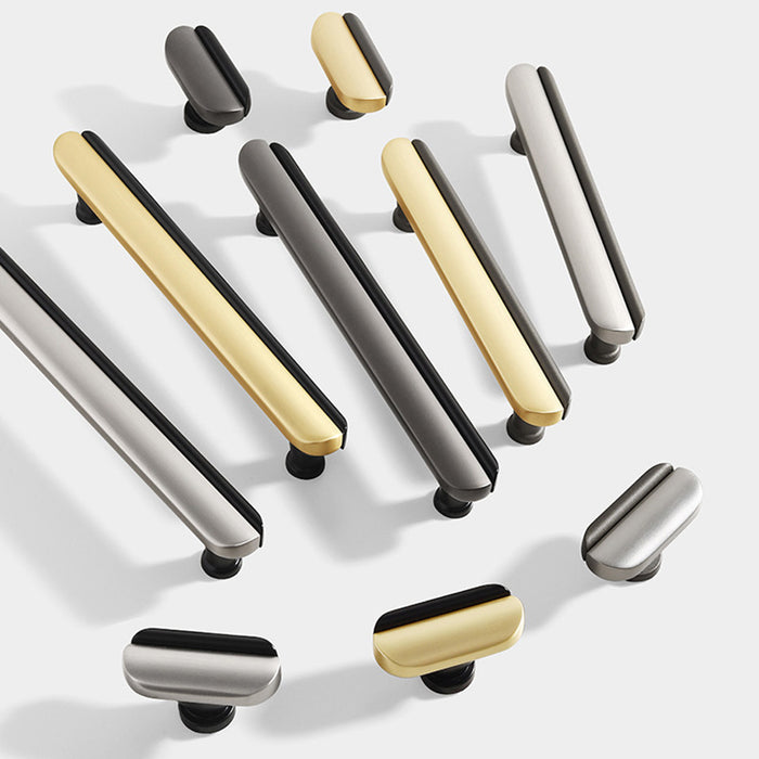 Modern Two-Tone Arc Drawer Handles for Kitchen