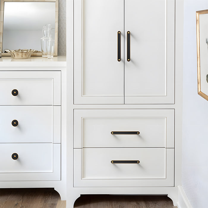 Modern Two-Tone Zinc Alloy Gold Kitchen Cabinet Handles