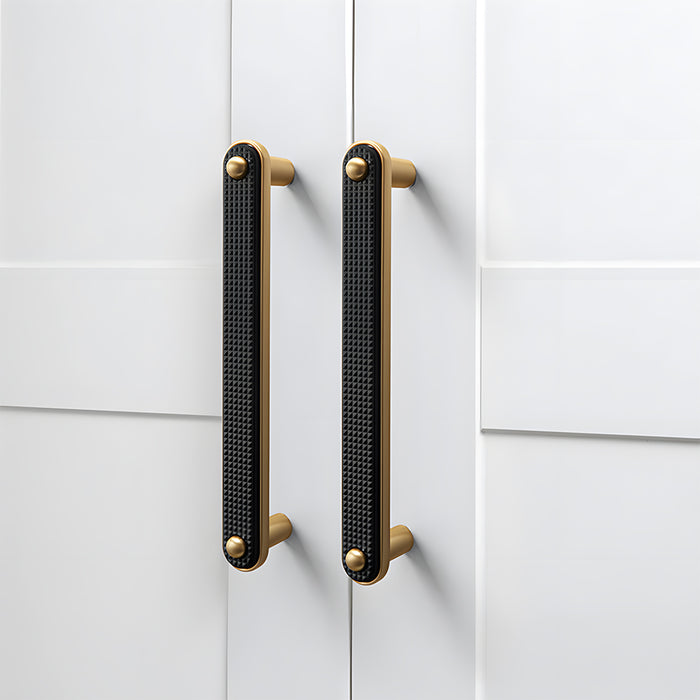 Modern Two-Tone Zinc Alloy Gold Kitchen Cabinet Handles