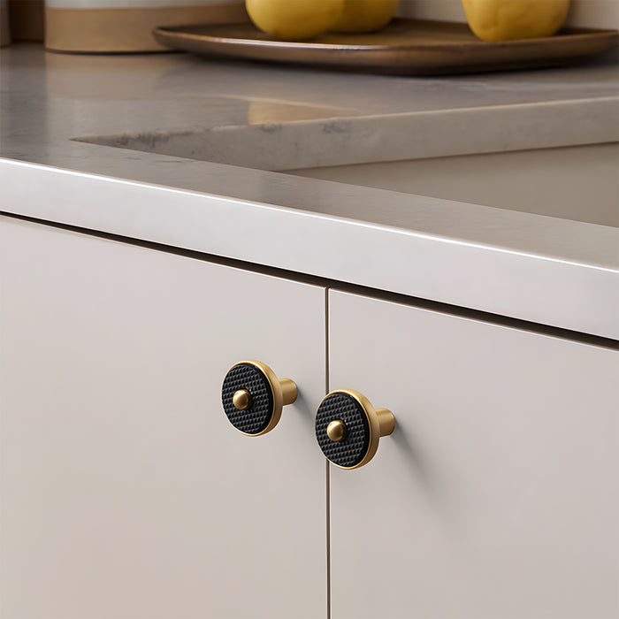Modern Two-Tone Zinc Alloy Gold Kitchen Cabinet Handles