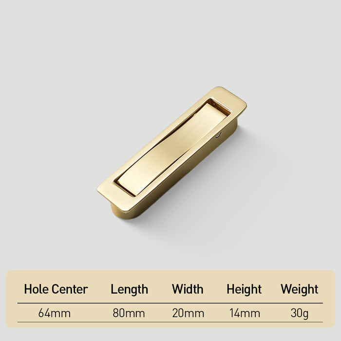 Modern Zinc Alloy Recessed Pocket Edge Pulls