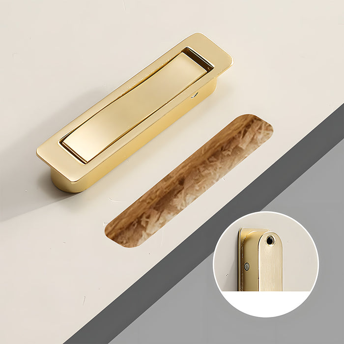 Modern Zinc Alloy Recessed Pocket Edge Pulls