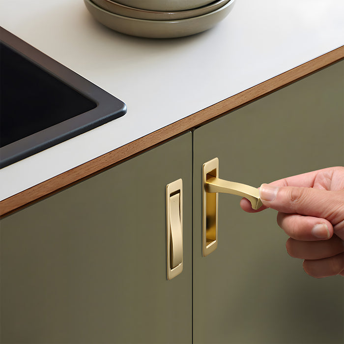 Modern Zinc Alloy Recessed Pocket Edge Pulls