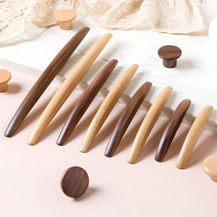 Natural Wood Drawer Pulls Cupboard Handles