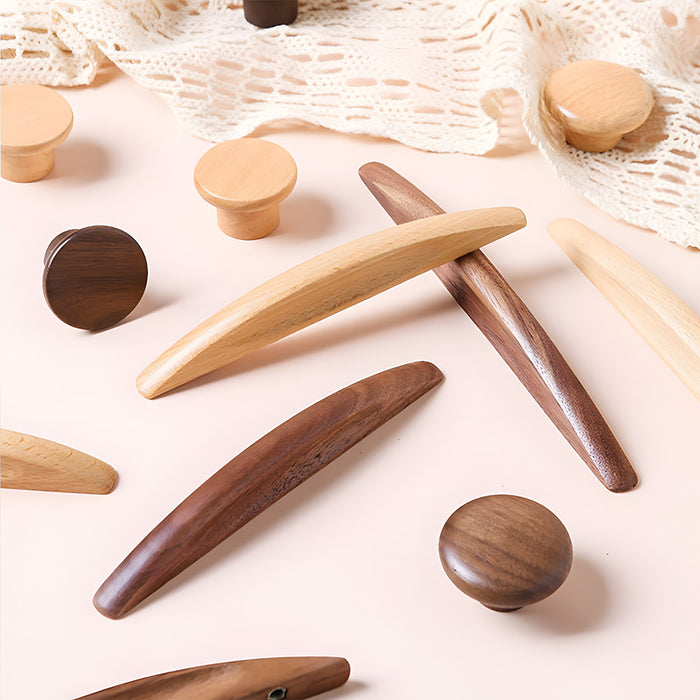 Natural Wood Drawer Pulls Cupboard Handles