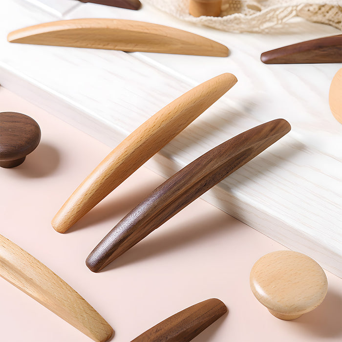 Natural Wood Drawer Pulls Cupboard Handles