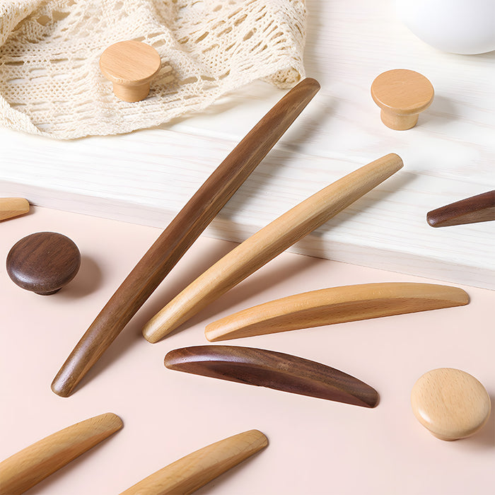 Natural Wood Drawer Pulls Cupboard Handles
