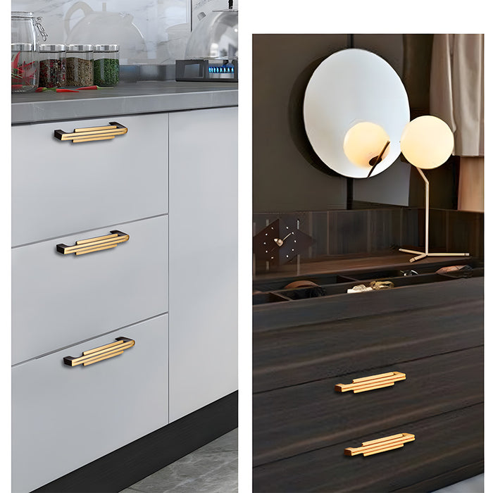 Nordic Art Deco Brass Cabinet Handles